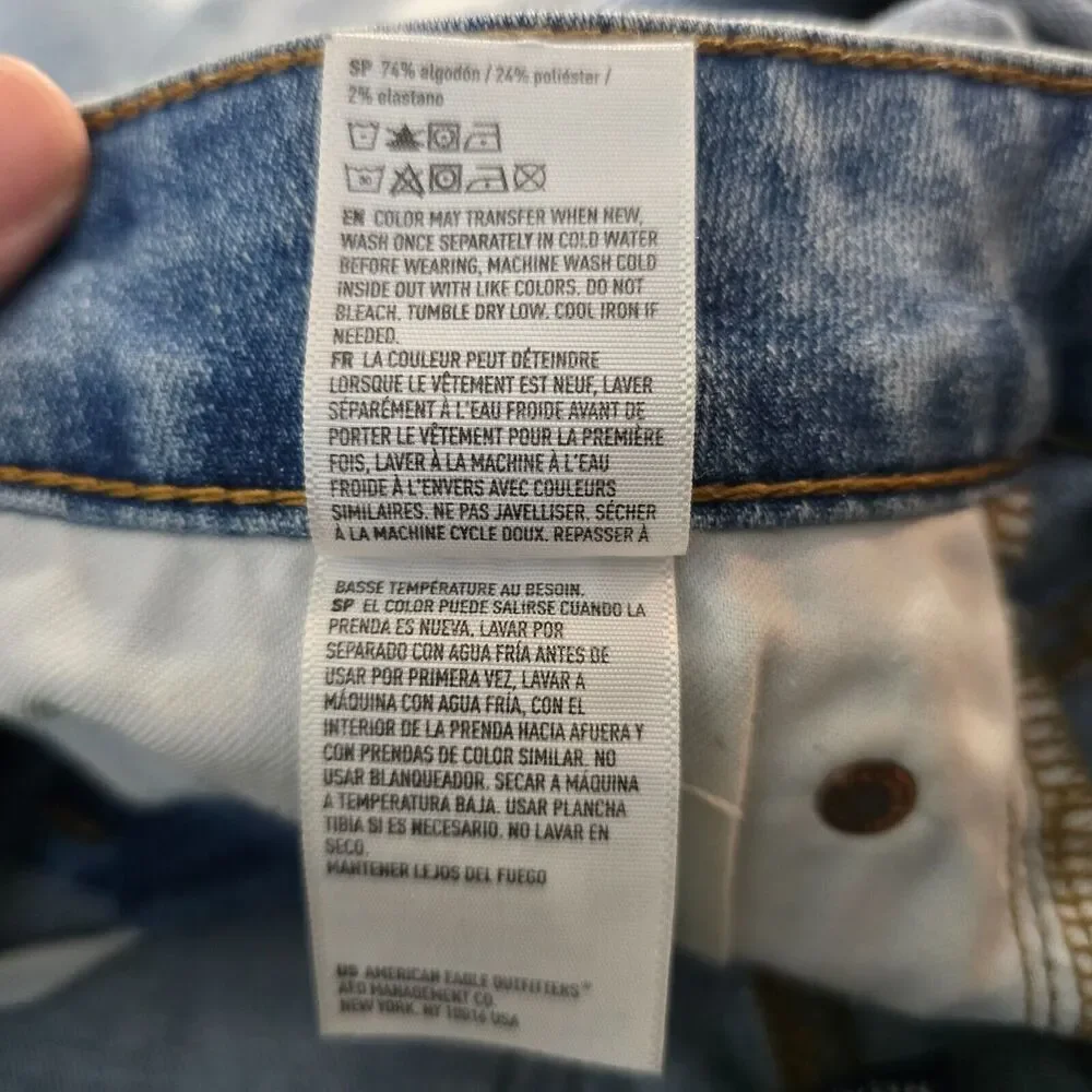 American Eagle Jeans Men's 30 x 32 Blue Skinny Distressed Next Level AirFlex